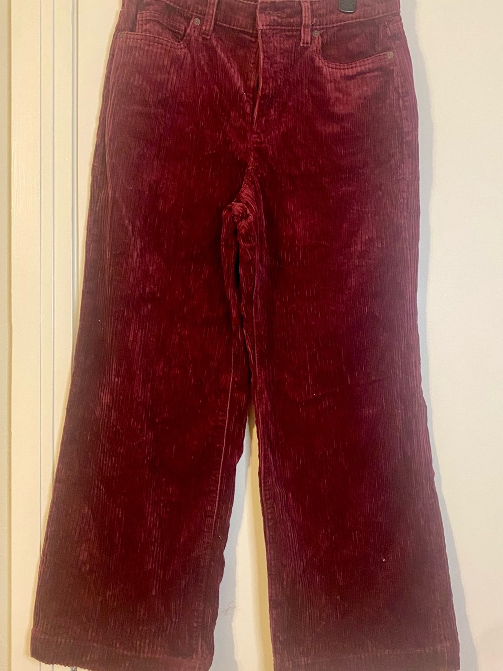 Lands' End Women’s Petite Corduroy Wide-Leg Pants - Wine